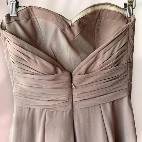 BILL LEVKOFF Style 976 Chiffon Strapless Latte - Picture 12 of 15